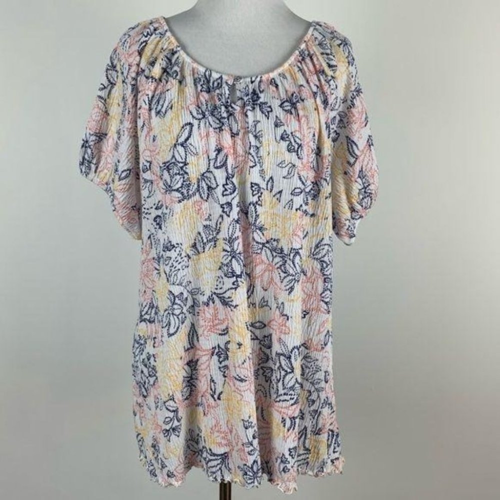 Allyson Whitmore top size 2X multicolored floral